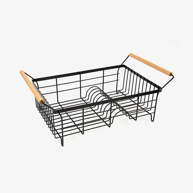 Stalak za sušenje posuđa od nehrđajućeg čelika s držačem pribora za jelo i daskom za ocjeđivanje