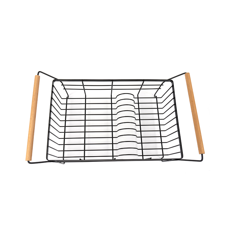 Stalak za sušenje posuđa od nehrđajućeg čelika s držačem pribora za jelo i daskom za ocjeđivanje
