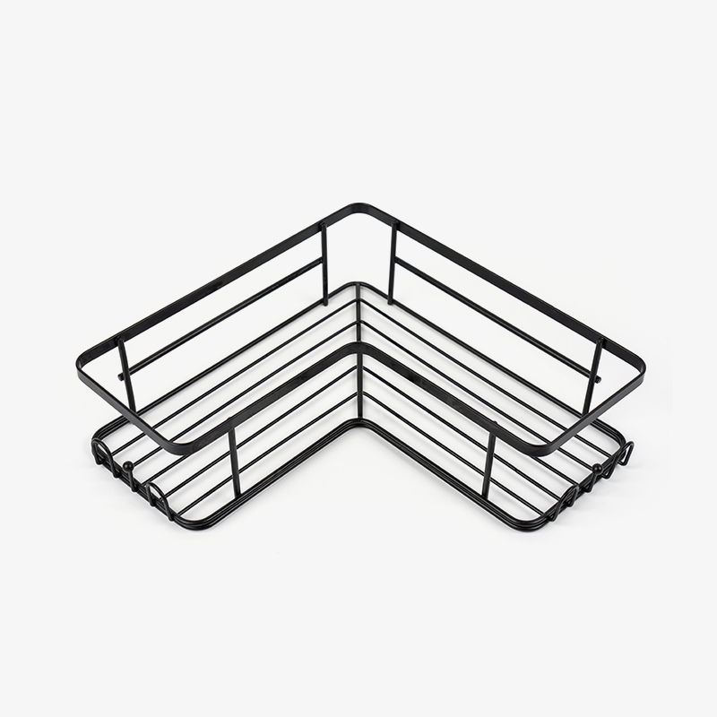 Crni kutni tuš Caddy zidni nehrđajući čelik