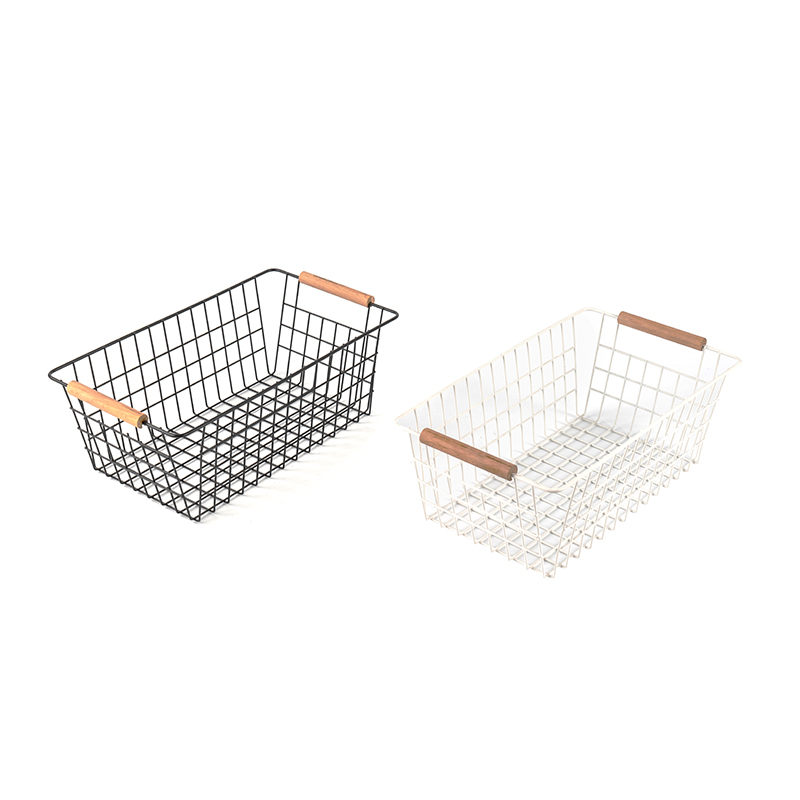 Košara za pohranu s drvenom ručkom