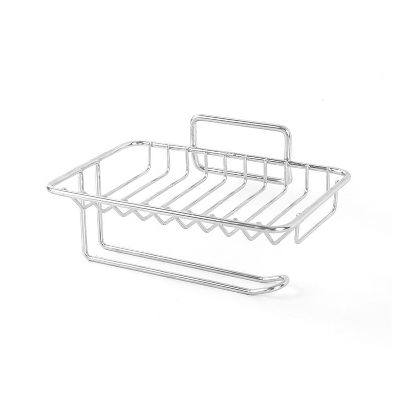 Keramička posuda za sapun sa samodrenažom i postoljem od nehrđajućeg čelika