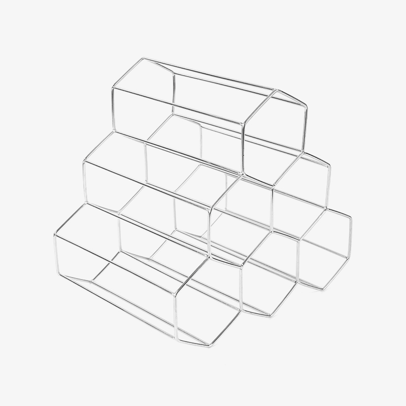 3-slojni samostojeći stalak za boce vina za pult